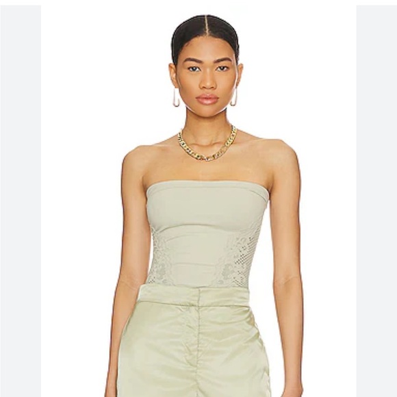 Free People Intimately Strapless Tube Top Light Mint Green Women’s Size Medium - Picture 1 of 5